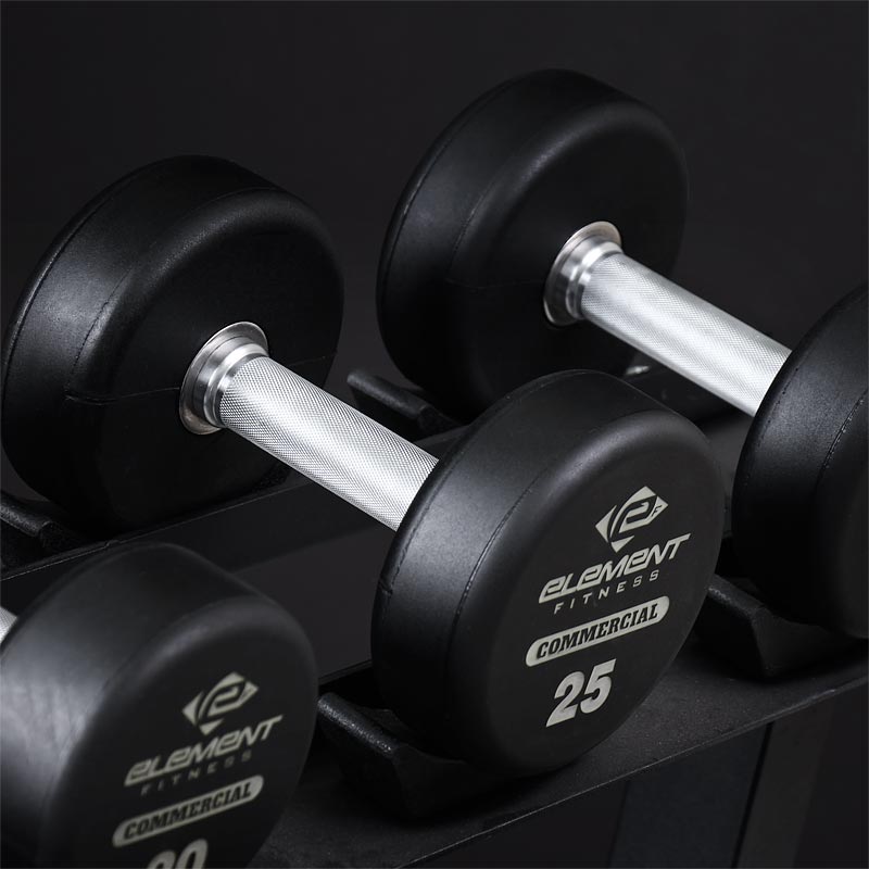 Element Fitness 3-Tier Fixed Pro-Style Dumbbell Saddle Rack | 15 Pairs Strength & Conditioning Canada.