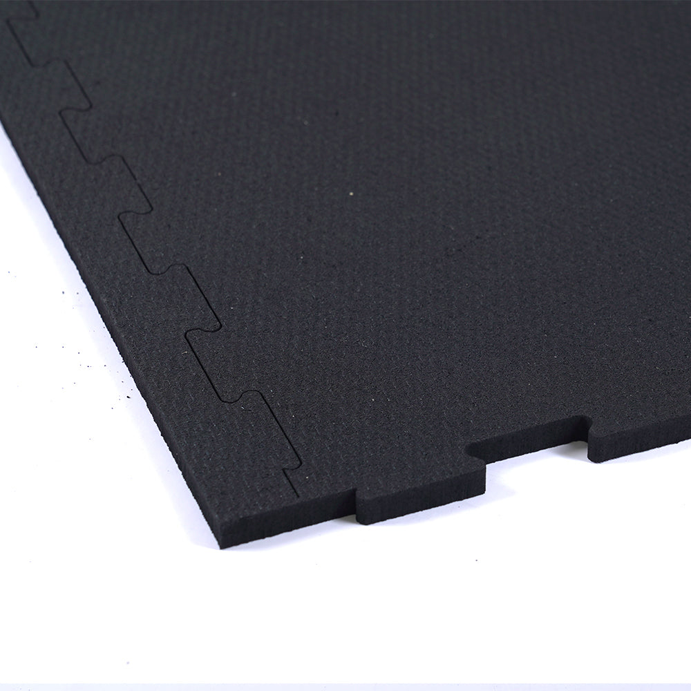 Gorilla Black Rubber 9mm Gym Tile 23"x23" Pack of 6