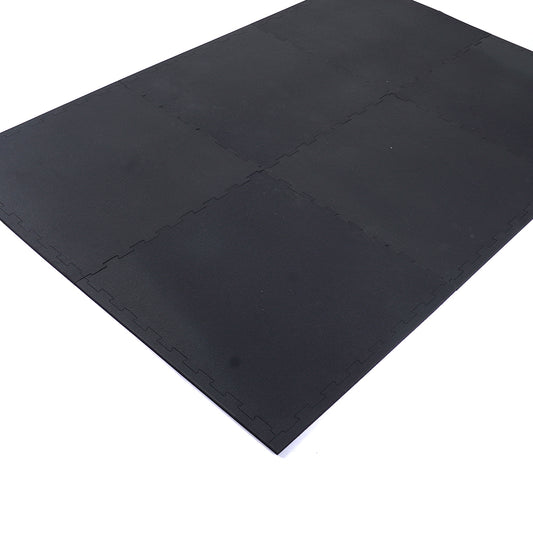 Gorilla Black Rubber 9mm Gym Tile 23"x23" Pack of 6