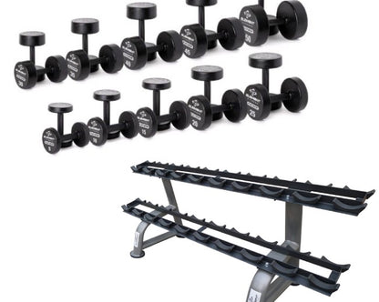 Element Fitness 5-50 Platinum Dumbbell Set with Stand Strength & Conditioning Canada.