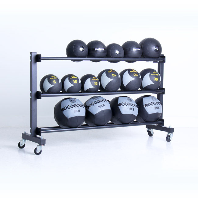 XM Fitness 3 Tier Commercial Med Ball Rack w/ wheels – The Treadmill ...
