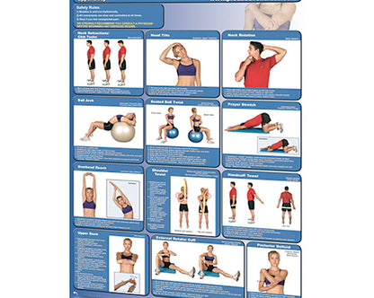 Poster - Stretching - Upper Body Fitness Accessories Canada.