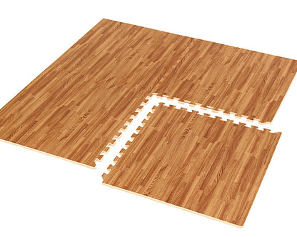2' x 2' x 1/2" Interlocking Foam Mats With a simulated Wood finish