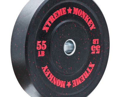XM FITNESS 55lbs Crumb Rubber Bumper Plate Strength & Conditioning Canada.