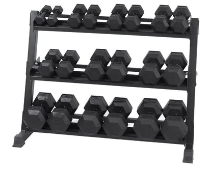 XM FITNESS 3-Tier Dumbbell Storage Rack Strength & Conditioning Canada.