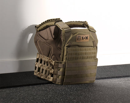 XM FITNESS Tactical Weighted Vest - 14lbs Strength & Conditioning Canada.
